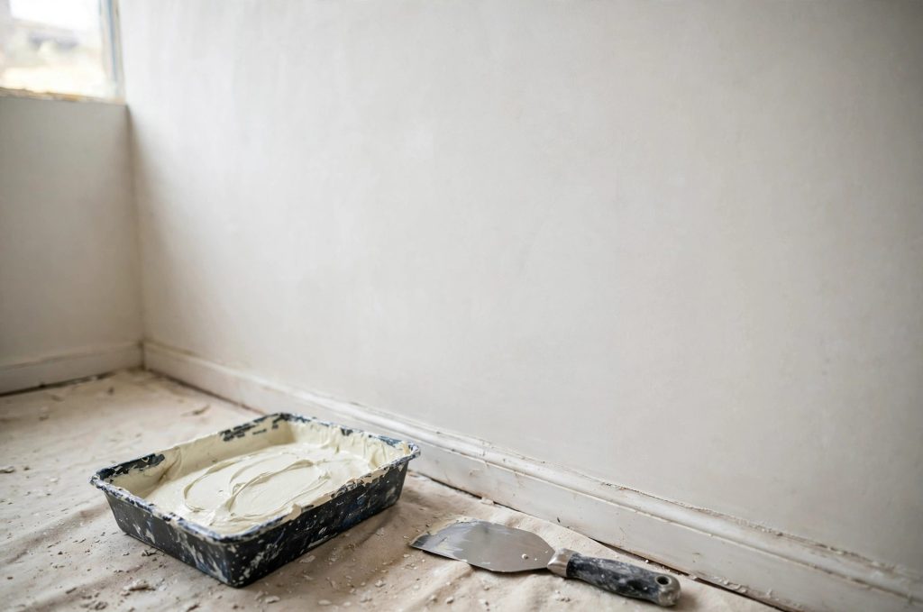 smooth a textured wall with skim coat