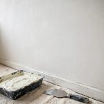 Smooth a Textured Wall with Skim Coat: Smoothing a textured wall with skim coat