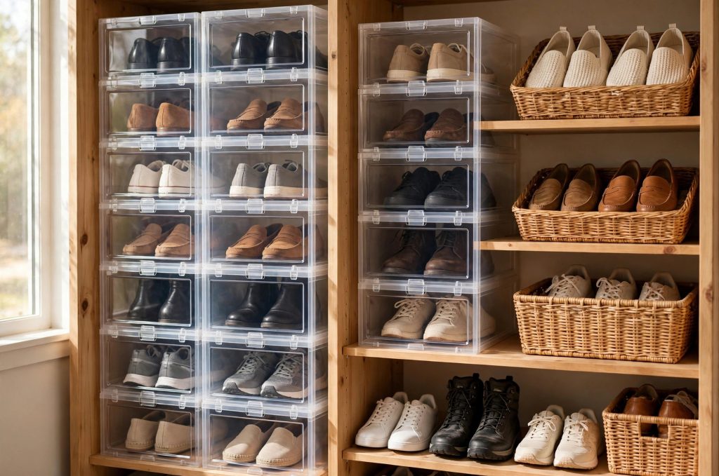 store shoes without a shoe rack