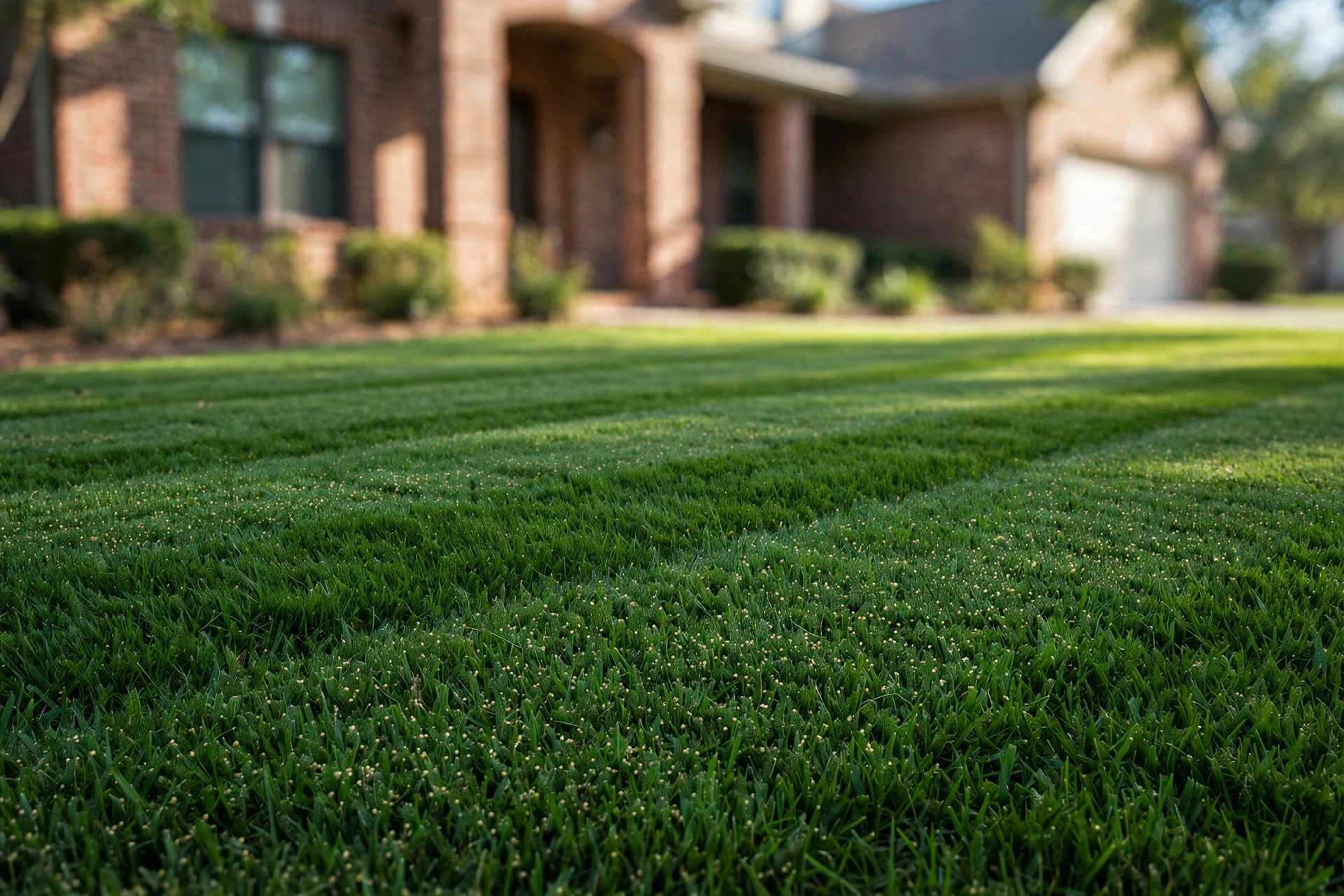 Lawn with the best fertilizer for St Augustine grass Texas applied