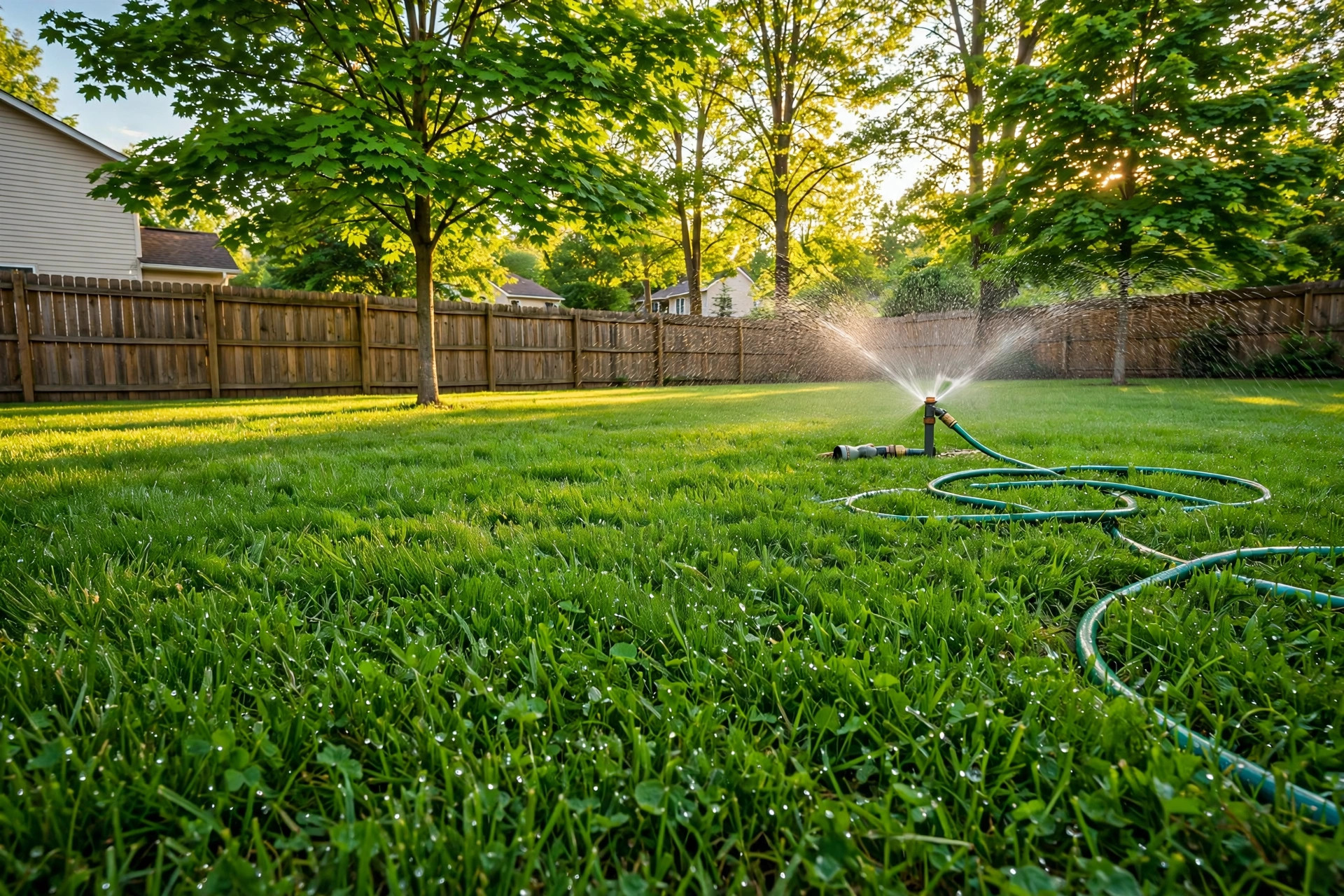 Green lawn treated with grub killer for lawns safe for dogs
