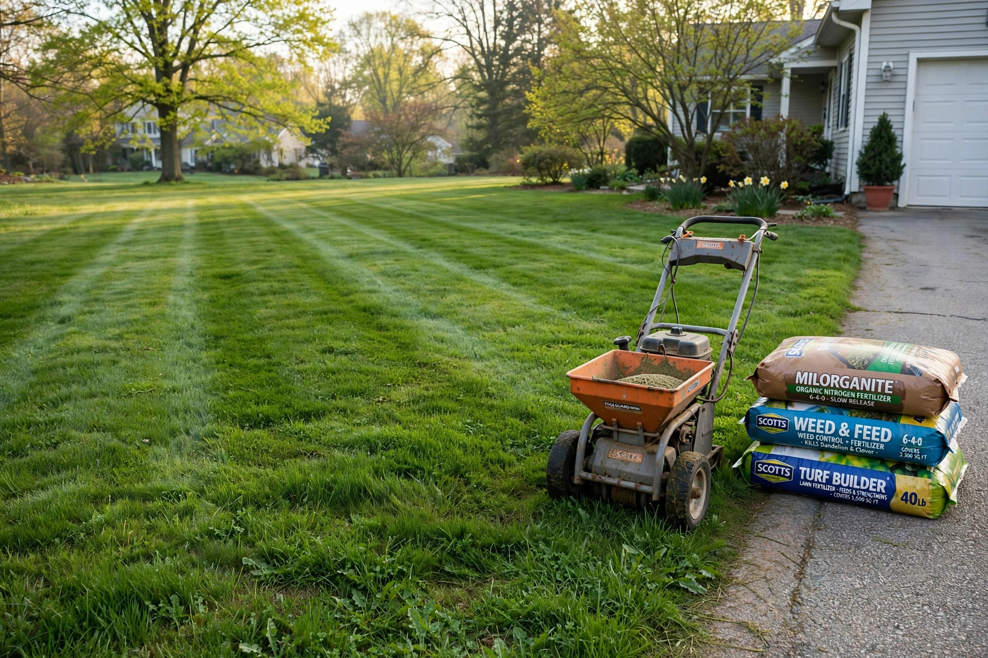 A lush green established lawn treated with the best crabgrass preventer for established lawns