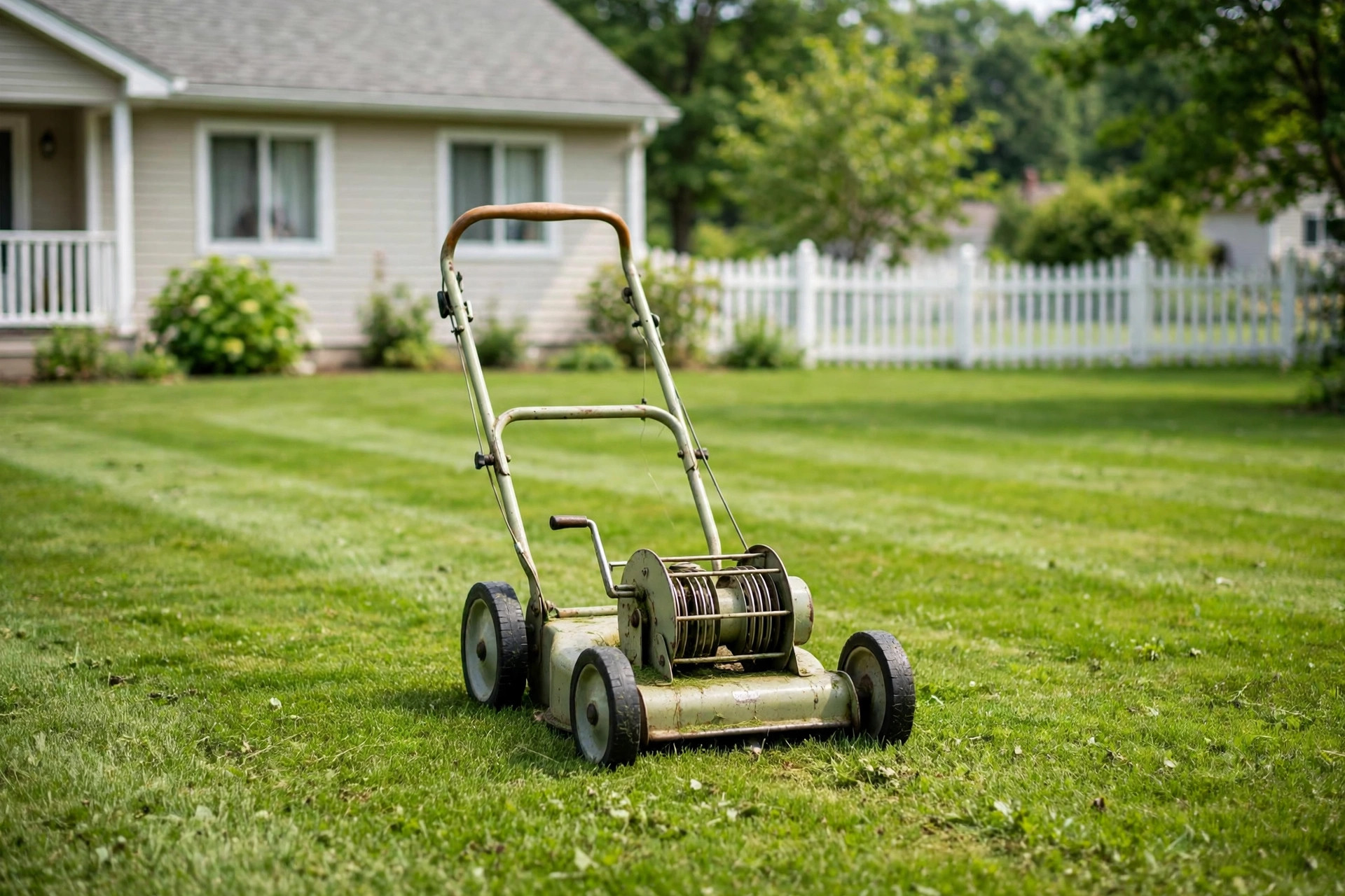 Best reel mower for small lawns on a tidy suburban lawn